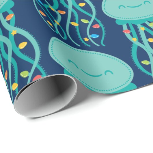 Quallen Weihnachten Große Print Geschenkpapier (Rolleneckpunkt)