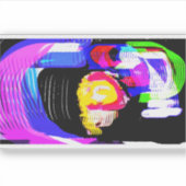 Quallen Wellen Spaß Aufkleber (Vorderseite)