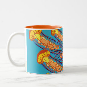 Quallen Zweifarbige Tasse