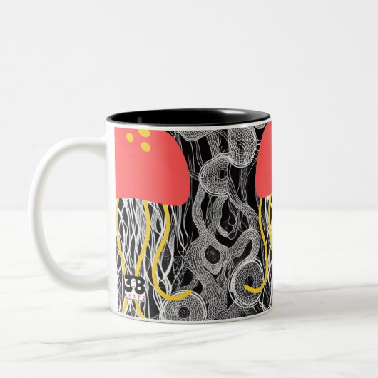 Quallen Zweifarbige Tasse (Links)