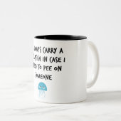 Quallen Zweifarbige Tasse (VorderseiteRechts)