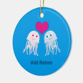 Quallenfisch-Liebe Keramikornament (Links)