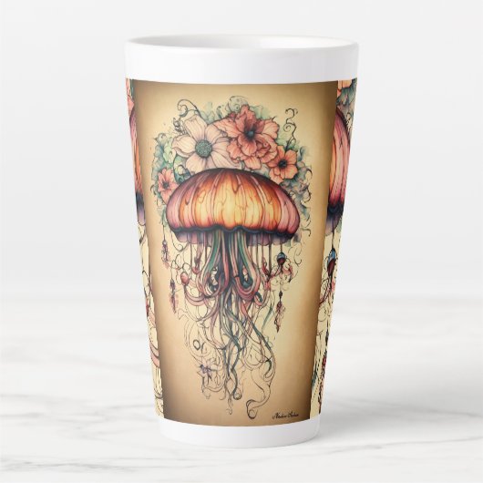 Quallenfisch Serenity: Designs für künstlerischen  Milchtasse (Vorderseite)