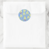 Quallenfisch Ukelele Sticker in Blau (Tasche)