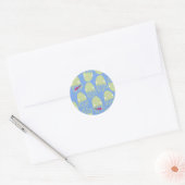 Quallenfisch Ukelele Sticker in Blau (Umschlag)