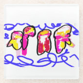 Quallenfrost Glasuntersetzer (Vorderseite)