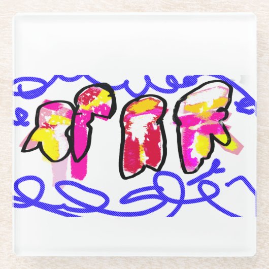 Quallenfrost Glasuntersetzer (Vorderseite)