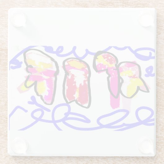 Quallenfrost Glasuntersetzer (Rückseite)