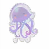 Quallenilustration Aufkleber (Vorderseite)