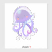 Quallenilustration Aufkleber (Blatt)