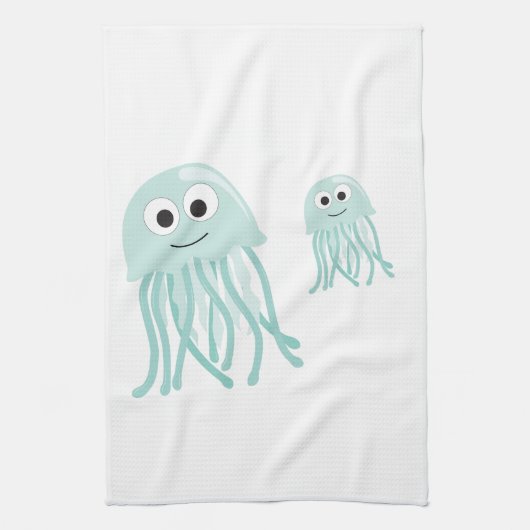Quallenmama und Baby Handtuch (Vertikal)