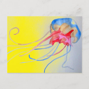 Quallenmeerwesen Originale Kunstdarstellung Postkarte