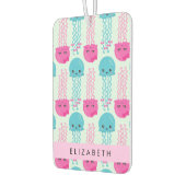 Quallenmuster, Niedliche Quallen, Meer, Ihr Name Autolufterfrischer (Links)