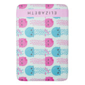 Quallenmuster, Niedliche Quallen, Meer, Ihr Name Badematte (Vorderseite Vertikal)