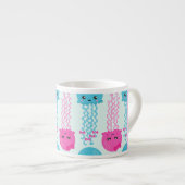 Quallenmuster, Niedliche Quallen, Meer, Ihr Name Espressotasse (Vorderseite Rechts)