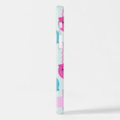 Quallenmuster, Niedliche Quallen, Meer, Ihr Name iPhone Hülle (Linke Seite)