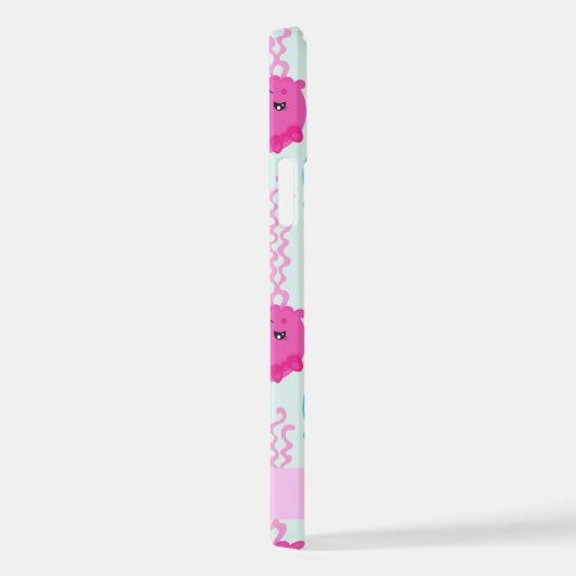 Quallenmuster, Niedliche Quallen, Meer, Ihr Name iPhone Hülle (Rechte Seite)