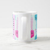 Quallenmuster, Niedliche Quallen, Meer, Ihr Name Jumbo-Tasse (Rückseite)