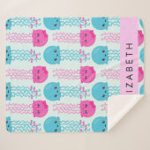 Quallenmuster, Niedliche Quallen, Meer, Ihr Name Sherpadecke (Vorderseite (Horizontal))