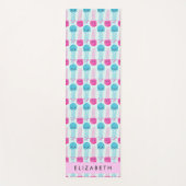 Quallenmuster, Niedliche Quallen, Meer, Ihr Name Yogamatte (Vorderseite)