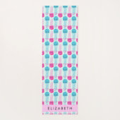 Quallenmuster, Niedliche Quallen, Meer, Ihr Name Yogamatte (Rückseite)