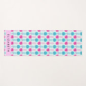 Quallenmuster, Niedliche Quallen, Meer, Ihr Name Yogamatte (Vorderseite (Horizontal))