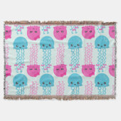 Quallenmuster, Niedliche Quallen, Meerestiere Decke (Vorderseite)