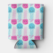 Quallenmuster, Niedliche Quallen, Meerestiere Dosenkühler (Vorderseite)