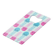 Quallenmuster, Niedliche Quallen, Meerestiere Geldbeutel Flaschenöffner (Vorderseite Schrägansicht)