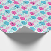 Quallenmuster, Niedliche Quallen, Meerestiere Geschenkpapier (Ecke)