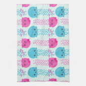 Quallenmuster, Niedliche Quallen, Meerestiere Geschirrtuch (Vertikal)