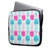 Quallenmuster, Niedliche Quallen, Meerestiere Laptopschutzhülle (Vorderseite Links)