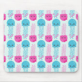 Quallenmuster, Niedliche Quallen, Meerestiere Mousepad (Vorne)