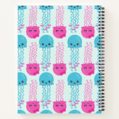 Quallenmuster, Niedliche Quallen, Meerestiere Notizblock (Rückseite)