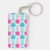 Quallenmuster, Niedliche Quallen, Meerestiere Schlüsselanhänger (Rückseite)