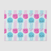 Quallenmuster, Niedliche Quallen, Meerestiere Seidenpapier (Vorderseite)