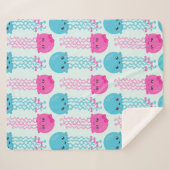 Quallenmuster, Niedliche Quallen, Meerestiere Sherpadecke (Vorderseite (Horizontal))