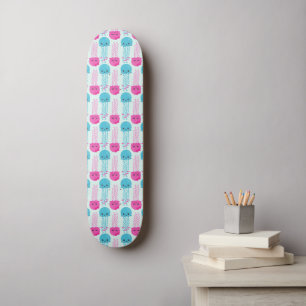 Quallenmuster, Niedliche Quallen, Meerestiere Skateboard