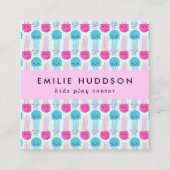 Quallenmuster, Play Center, Activity Center Quadratische Visitenkarte (Vorderseite)