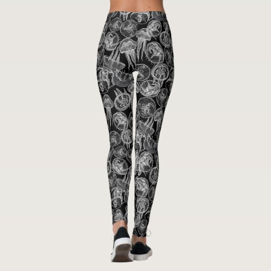 Quallenschwarz Leggings (Rückseite)