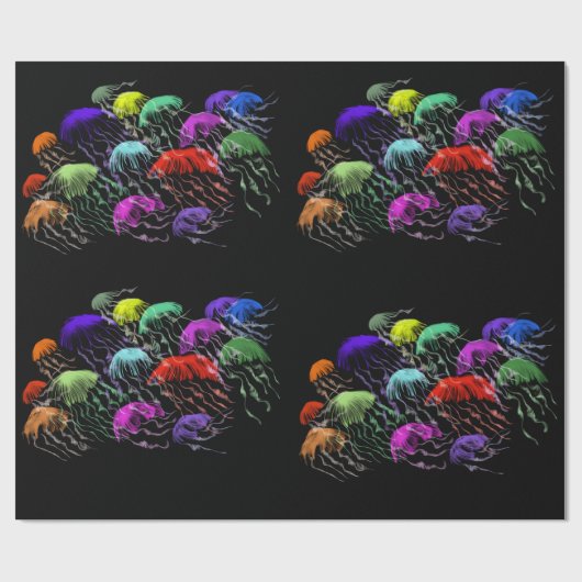 Quallenwackelpapier. Geschenkpackung Geschenkpapier (Flach)