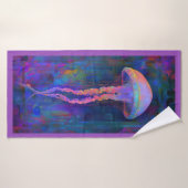 Quallyfish Artwork Strandtuch Badehandtuch (Badehandtuch)