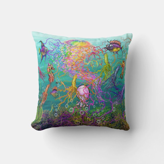 Quallyfish Fantasy Kissen (Vorderseite)