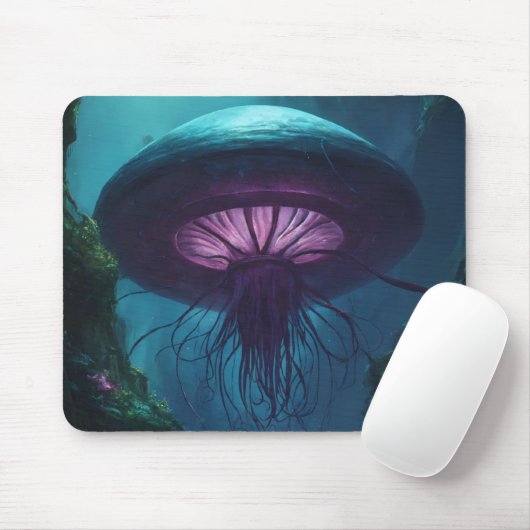Quallyfish Illustration Mousepad (Mit Mouse)