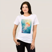 Quallyfish Ocean Dance Tri-Blend Shirt (Vorderseite voll)