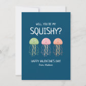 Quallyfish Squishy Klassenzimmer Valentines Feiertagskarte (Vorderseite)