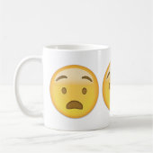 Qualvolles Gesicht Emoji Kaffeetasse (Links)