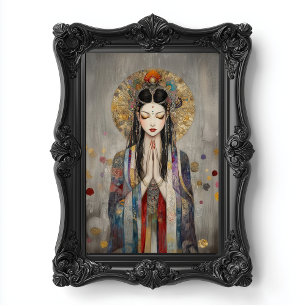 Quan Yin: Buddhistische Göttin Art Nouveau Poster