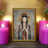 Quan Yin: Buddhistische Göttin Art Nouveau Poster