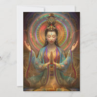 Quan Yin Colorful Psychedelic Goddess Art